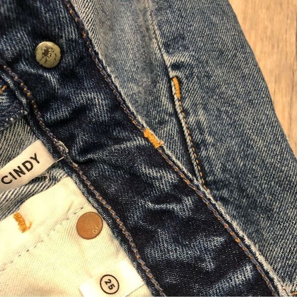 GRLFRND Distressed Blue Jean Shorts - Picture 8 of 9